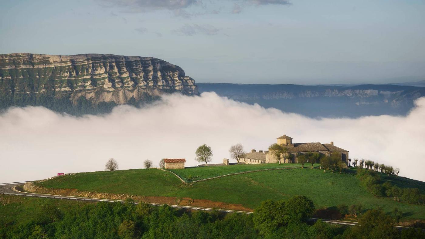 Vista aérea del Santuario de San Miguel de Aralar